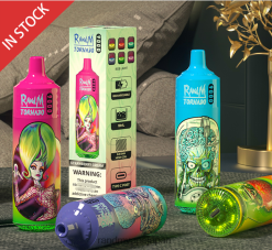 4LP42P150 RandM Tornado 9000 vape ポッド デバイス 1pc バージョン 2 いちごクリーム - Tornado Vape Flavours