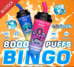 4LP42P256 RandM Supbliss Bingo 8000 VAPE ポッドデバイス 1 個 ストロベリーアイスクリーム - RandM Vape Price