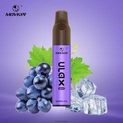 4LP42P62 RandM Movkin Ulax 6800 (セラミックコイル) 充電式使い捨てベイプポッドデバイス ぶどう氷 - RandM ベイプ
