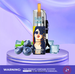 4LP42P75 RandM Tornado 10000 プラス エアフロー コントロール VAPE デバイス 1pc 氷上のブルーベリー - RandM Vapes