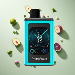 JNR PhoneVape 30000パフ マイアミミント フルディスプレイスクリーン