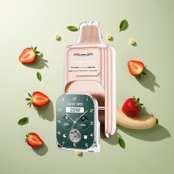 JNR VapeWatch 30000パフ ストロベリーバナナ デュアルメッシュコイル