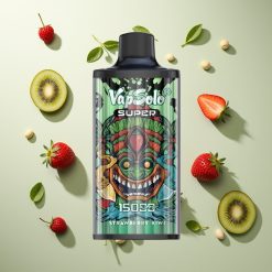 Vapsolo Super 15000パフス ストロベリーキウイ 850mahメッシュコイル
